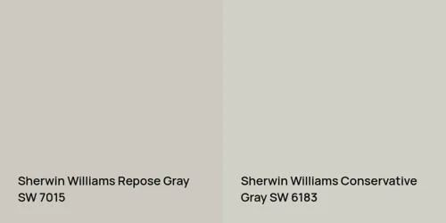 SW 7015 Repose Gray vs SW 6183 Conservative Gray