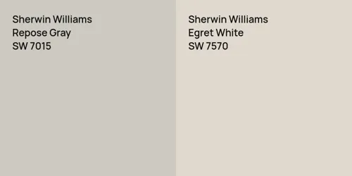 SW 7015 Repose Gray vs SW 7570 Egret White