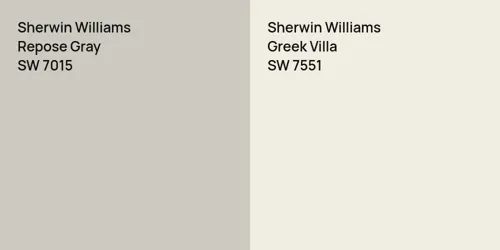 SW 7015 Repose Gray vs SW 7551 Greek Villa