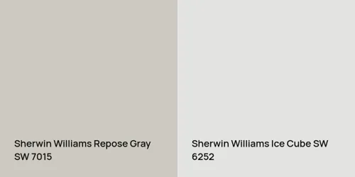 SW 7015 Repose Gray vs SW 6252 Ice Cube