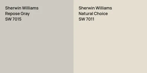 SW 7015 Repose Gray vs SW 7011 Natural Choice