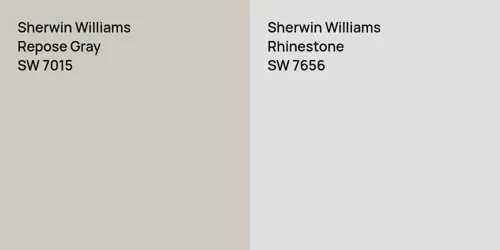 SW 7015 Repose Gray vs SW 7656 Rhinestone