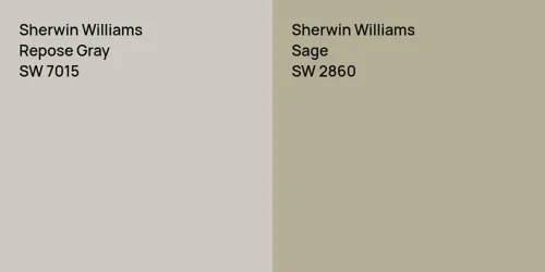 SW 7015 Repose Gray vs SW 2860 Sage