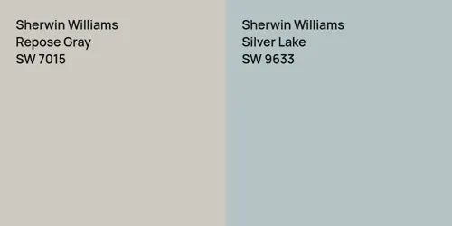 SW 7015 Repose Gray vs SW 9633 Silver Lake