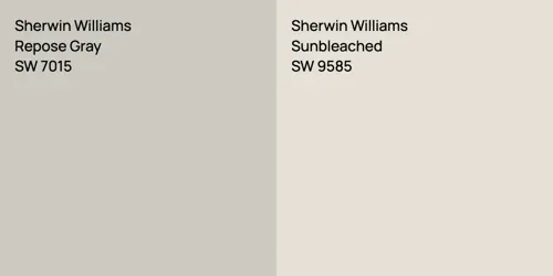 SW 7015 Repose Gray vs SW 9585 Sunbleached