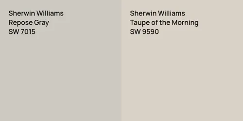 SW 7015 Repose Gray vs SW 9590 Taupe of the Morning