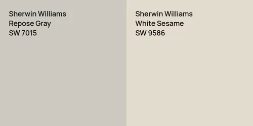 SW 7015 Repose Gray vs SW 9586 White Sesame