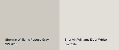 SW 7015 Repose Gray vs SW 7014 Eider White