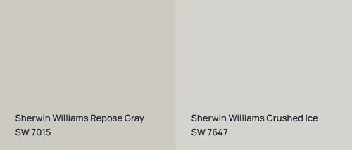 SW 7015 Repose Gray vs SW 7647 Crushed Ice