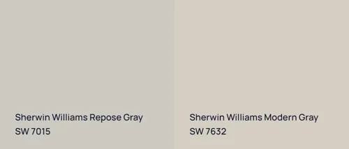 SW 7015 Repose Gray vs SW 7632 Modern Gray