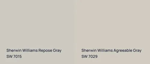 SW 7015 Repose Gray vs SW 7029 Agreeable Gray