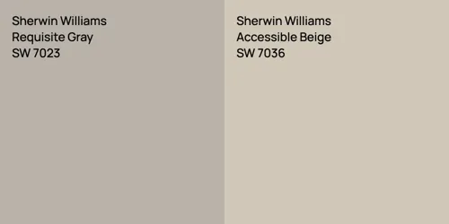 SW 7023 Requisite Gray vs SW 7036 Accessible Beige