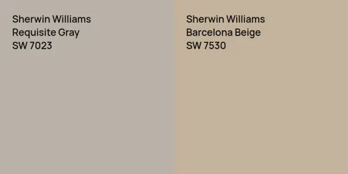 SW 7023 Requisite Gray vs SW 7530 Barcelona Beige