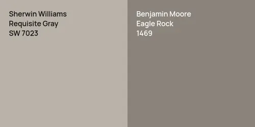 SW 7023 Requisite Gray vs 1469 Eagle Rock