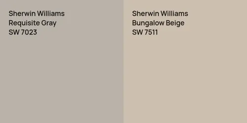 SW 7023 Requisite Gray vs SW 7511 Bungalow Beige