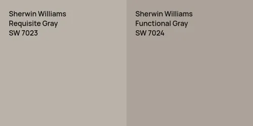 SW 7023 Requisite Gray vs SW 7024 Functional Gray