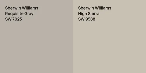 SW 7023 Requisite Gray vs SW 9588 High Sierra