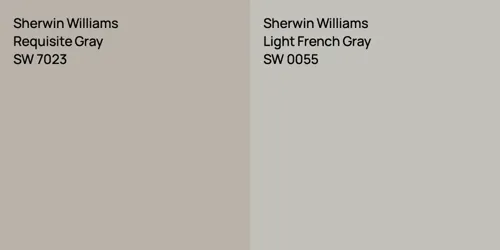 SW 7023 Requisite Gray vs SW 0055 Light French Gray