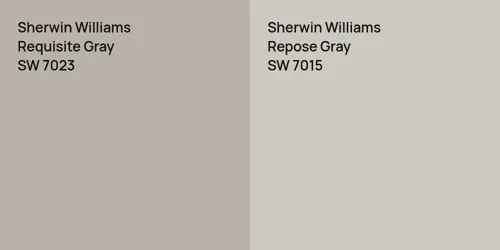 SW 7023 Requisite Gray vs SW 7015 Repose Gray