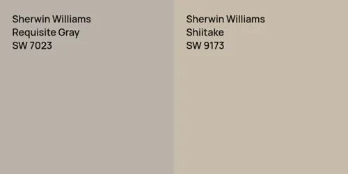 SW 7023 Requisite Gray vs SW 9173 Shiitake