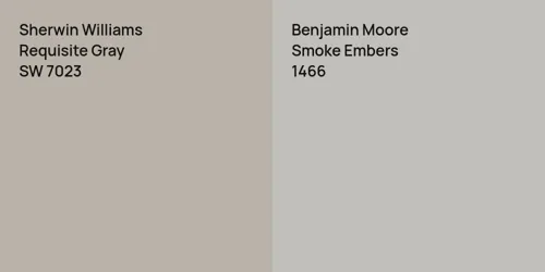 SW 7023 Requisite Gray vs 1466 Smoke Embers