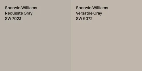 SW 7023 Requisite Gray vs SW 6072 Versatile Gray