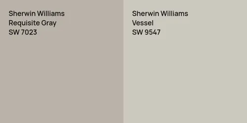 SW 7023 Requisite Gray vs SW 9547 Vessel