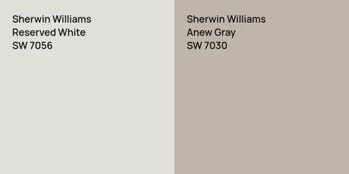 SW 7056 Reserved White vs SW 7030 Anew Gray