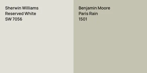 SW 7056 Reserved White vs 1501 Paris Rain