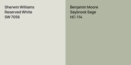 SW 7056 Reserved White vs HC-114 Saybrook Sage