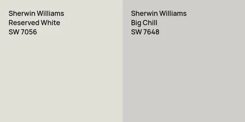 SW 7056 Reserved White vs SW 7648 Big Chill