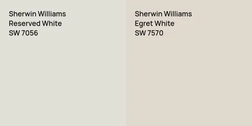 SW 7056 Reserved White vs SW 7570 Egret White