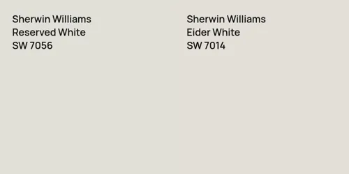 SW 7056 Reserved White vs SW 7014 Eider White