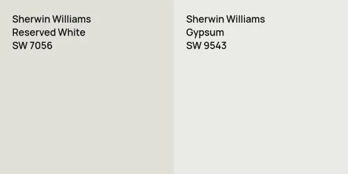 SW 7056 Reserved White vs SW 9543 Gypsum