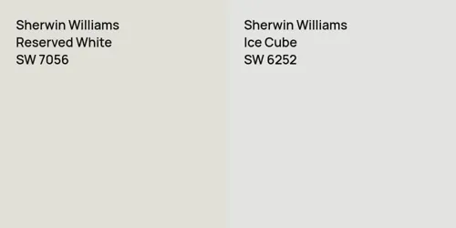 SW 7056 Reserved White vs SW 6252 Ice Cube