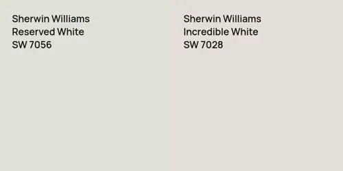 SW 7056 Reserved White vs SW 7028 Incredible White