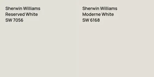 SW 7056 Reserved White vs SW 6168 Moderne White