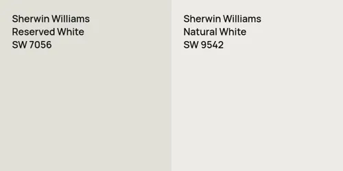 SW 7056 Reserved White vs SW 9542 Natural White