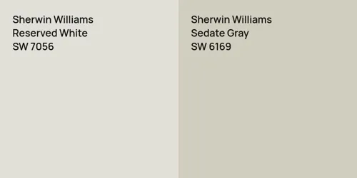 SW 7056 Reserved White vs SW 6169 Sedate Gray