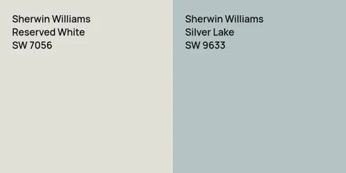 SW 7056 Reserved White vs SW 9633 Silver Lake