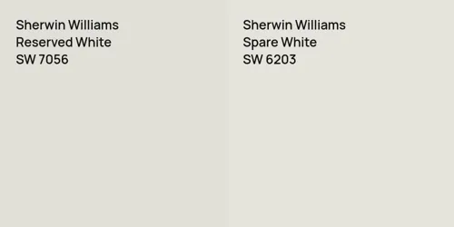 SW 7056 Reserved White vs SW 6203 Spare White