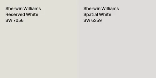 SW 7056 Reserved White vs SW 6259 Spatial White