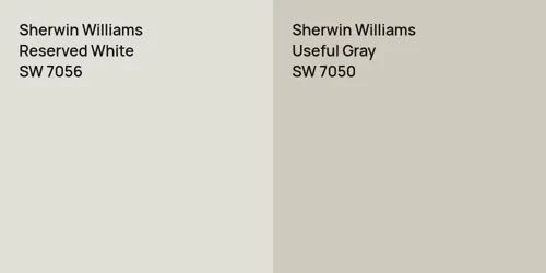 SW 7056 Reserved White vs SW 7050 Useful Gray