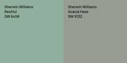 SW 6458 Restful vs SW 9132 Acacia Haze