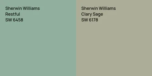 SW 6458 Restful vs SW 6178 Clary Sage