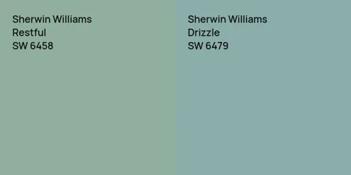 SW 6458 Restful vs SW 6479 Drizzle