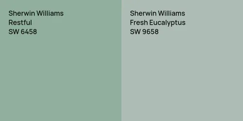 SW 6458 Restful vs SW 9658 Fresh Eucalyptus