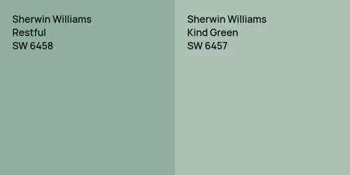 SW 6458 Restful vs SW 6457 Kind Green