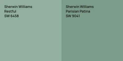 SW 6458 Restful vs SW 9041 Parisian Patina