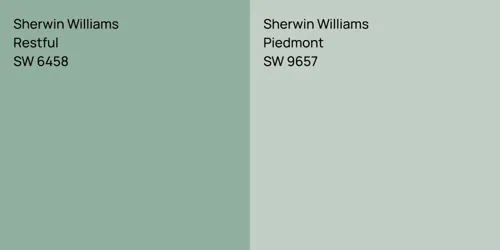 SW 6458 Restful vs SW 9657 Piedmont